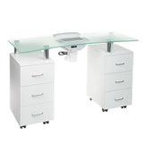 Manicure Table + hood BD-3425-1+P WHITE - BVShop