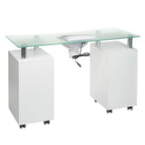 Manicure Table + hood BD-3425-1+P WHITE - BVShop