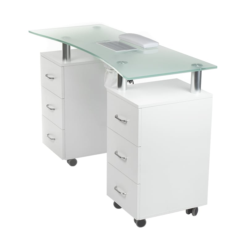 Manicure Table + hood BD-3425-1+P WHITE - BVShop