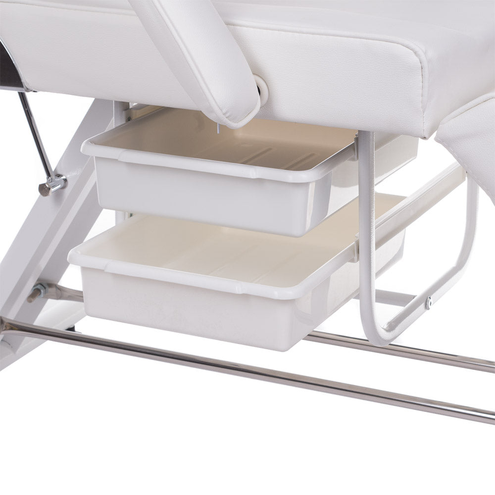 Cosmetic chair with troughs BW-262A white - BVShop