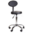 Cosmetic Stool with backrest BH-7289 Black - BVShop