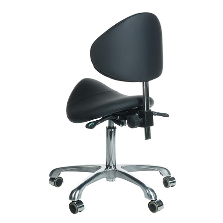 Cosmetic Stool with Backrest BY-3004 black - BVShop