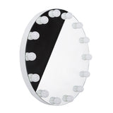 LED illuminated Hollywood oval mirror by Beauty System, 80cm wide, with bright LED lighting and sleek oval frame.