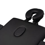 3-section black comfort massage table, wood comfort - BVShop