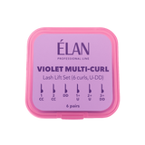 ÉLAN Lash Lift Silicone Pad Set VIOLET MULTI-CURL U–DD (6 Pairs) — 1