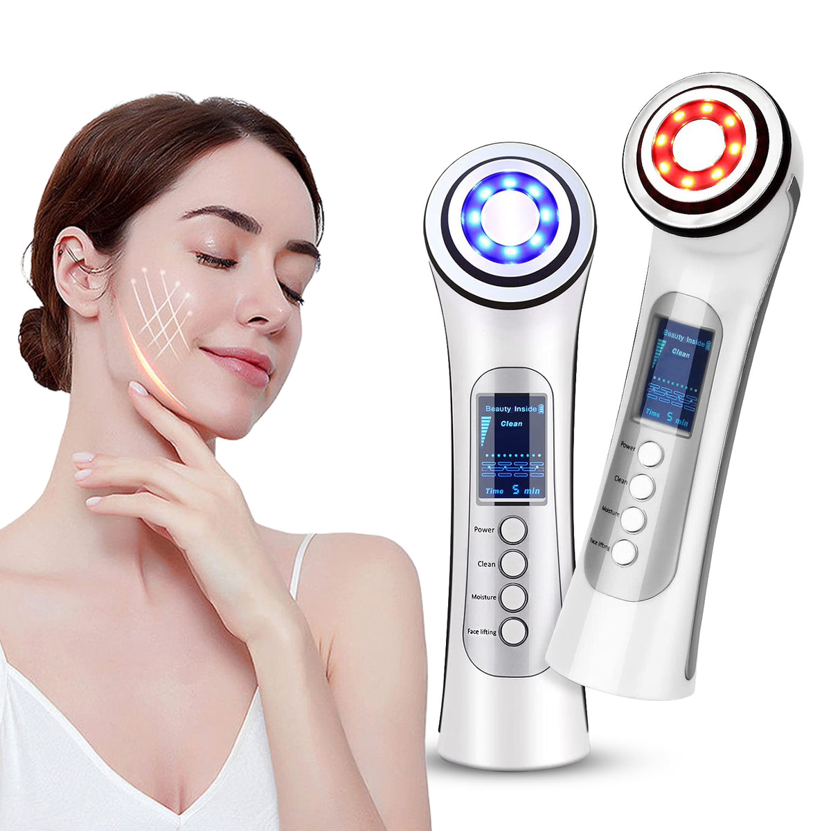 CARER BEAUTY 5 in 1 RF & EMS Face Massager for facial skincare