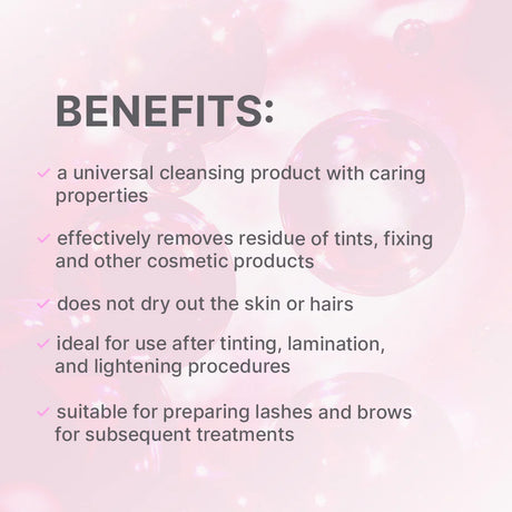 DuoClean lash and brow cleanser ingredients and salon benefits