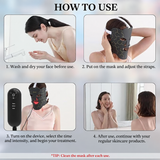 Flowlamp soft silicone LED face mask with 7 light color modes