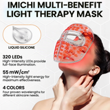 IMICHI 9D reusable LED face mask with soft non-slip headband