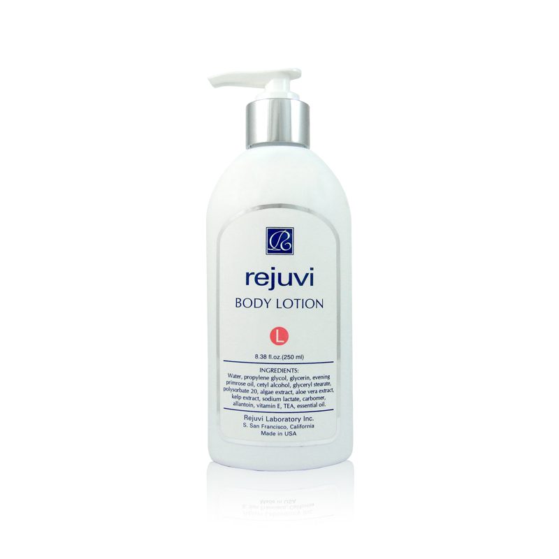 Rejuvi L Body Lotion 250ml bottle for intense hydration with GLA and aloe vera