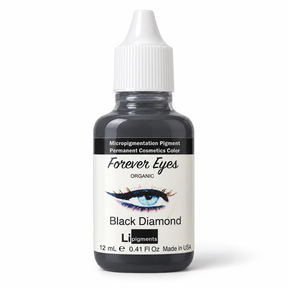 Li Pigments Forever Eyes Black Diamond Pigment 12ml - bottle on white background with soft shadow