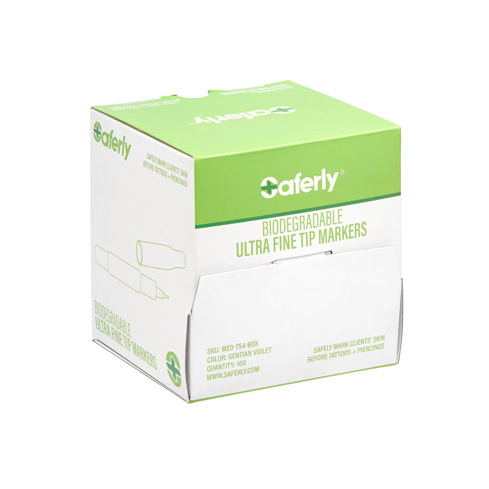 Saferly biodegradable mini markers with ultra-fine tips in a set, eco-friendly and suitable for detailed writing or coloring.