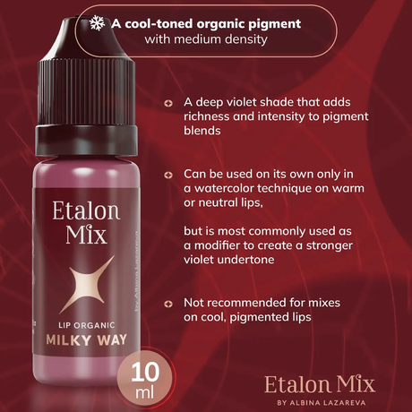 Etalon Mix Milky Way Lip Pigment in 5ml or 10ml bottle, showing the creamy pigment inside a clear container.