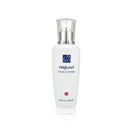 Rejuvi K Facial Cleanser bottle with aloe vera and chamomile extracts