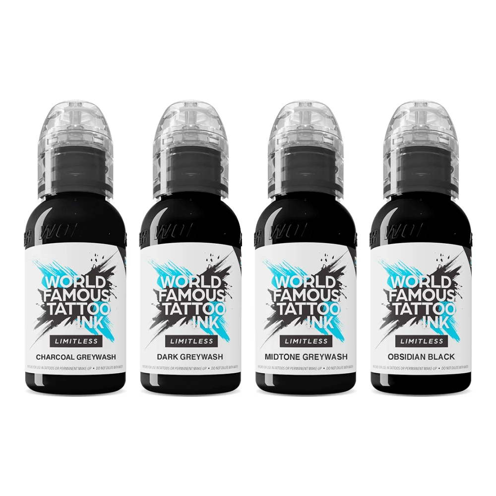 World Famous Limitless Tattoo Ink Lining and Shading Set 4x30ml