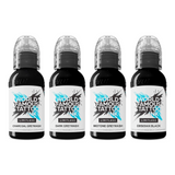 World Famous Limitless Tattoo Ink Lining and Shading Set 4x30ml