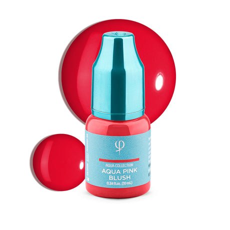 PhiAcademy PMU Aqua Pink Blush Pigment 10ml on a light background