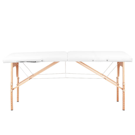 BALANCE wooden folding massage table 2 segment white - BVShop