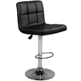 Bar stool m06 quilted adjustable black - BVShop