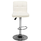 Bar stool m06 quilted adjustable white - BVShop