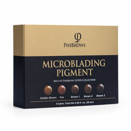 PhiBrows SUPER Microblading Pigment Collection 5x5ml — SUPER pigment collection closed box