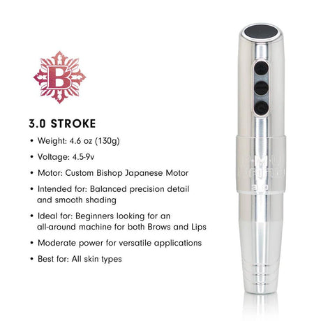 Bishop PMU Wand Silver Wireless Machine Kit - BVShop