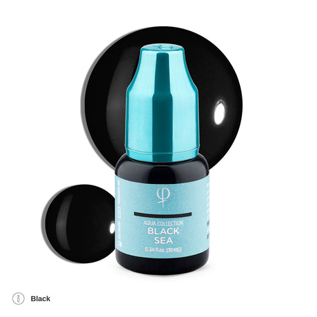 PhiAcademy PMU Aqua Black Sea Pigment 10ml on a light background