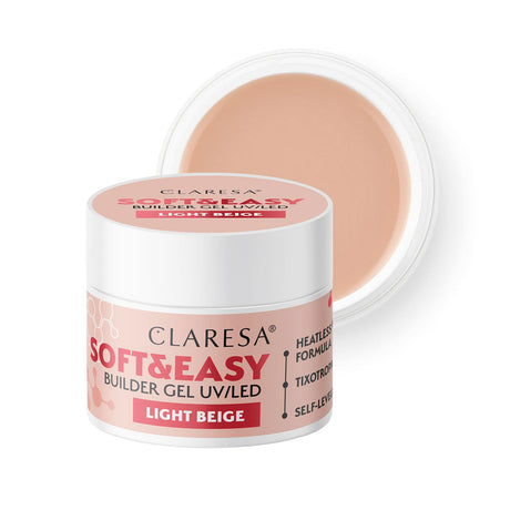 Claresa builder gel Soft&Easy gel light beige 12g - BVShop