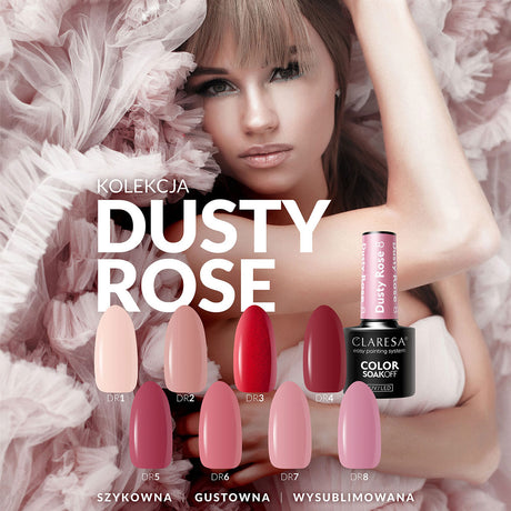CLARESA Hybrid nail polish DUSTY ROSE 5 -5g - BVShop