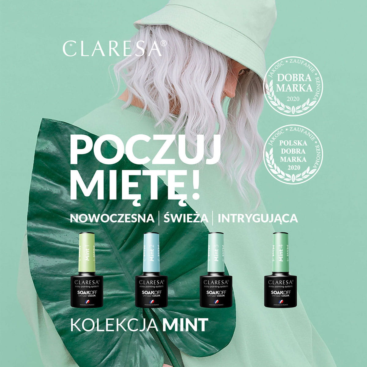 CLARESA Hybrid nail polish MINT 4 -5g - BVShop
