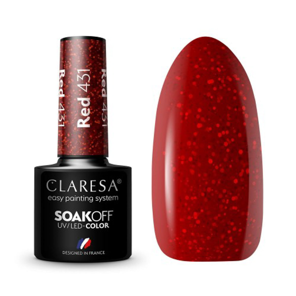 CLARESA Hybrid nail polish RED 431 -5g - BVShop