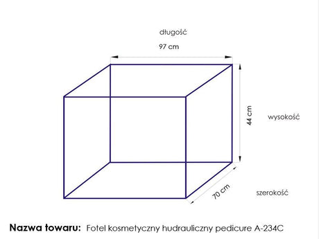 Cosmetic chair hyd. a 234c pedi white - BVShop