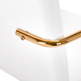 Cosmetic chair QS-OF211G gold white - BVShop