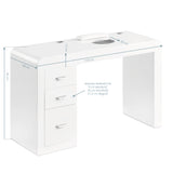 Cosmetic desk 312 white right - BVShop