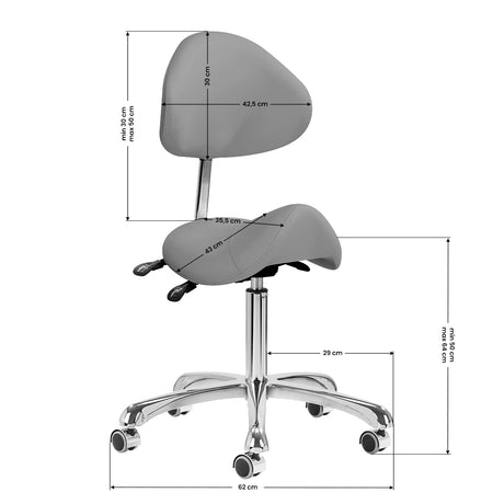 COSMETIC STOOL 1004 GIOVANNI GRAY - BVShop