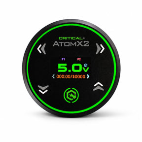 Critical Tattoo Atom X2 black power supply front view