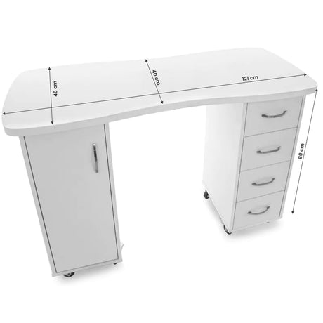 Desk 2027 white two cabinets - BVShop