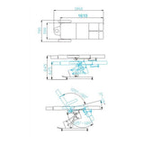 Electric cosmetic chair azzurro 706 pedi 1 strong white - BVShop