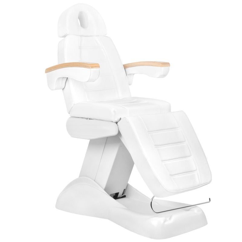 Electric cosmetic chair lux white / beech 3m - BVShop