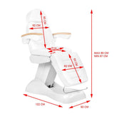 Electric cosmetic chair lux white / beech 3m - BVShop
