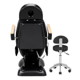 Electric cosmetic chair SILLON Lux 273b + stool 304 black - BVShop