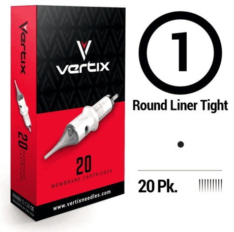 Vertix Tattoo Round Liner Tight Cartridges - BVShop