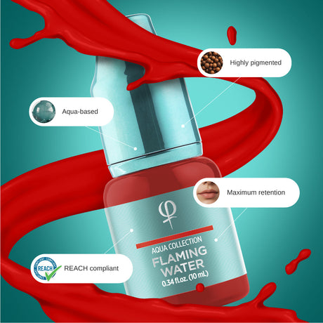 PhiAcademy PMU Aqua Flaming Water Pigment 10ml – pigment shade and product information
