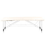 Folding massage table, aluminum comfort, 2-section cream - BVShop