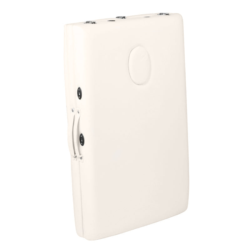 Folding massage table, aluminum comfort, 3-section cream - BVShop