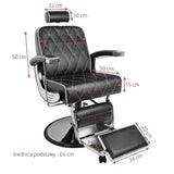 Gabbiano Barber Chair Imperial  Black - BVShop