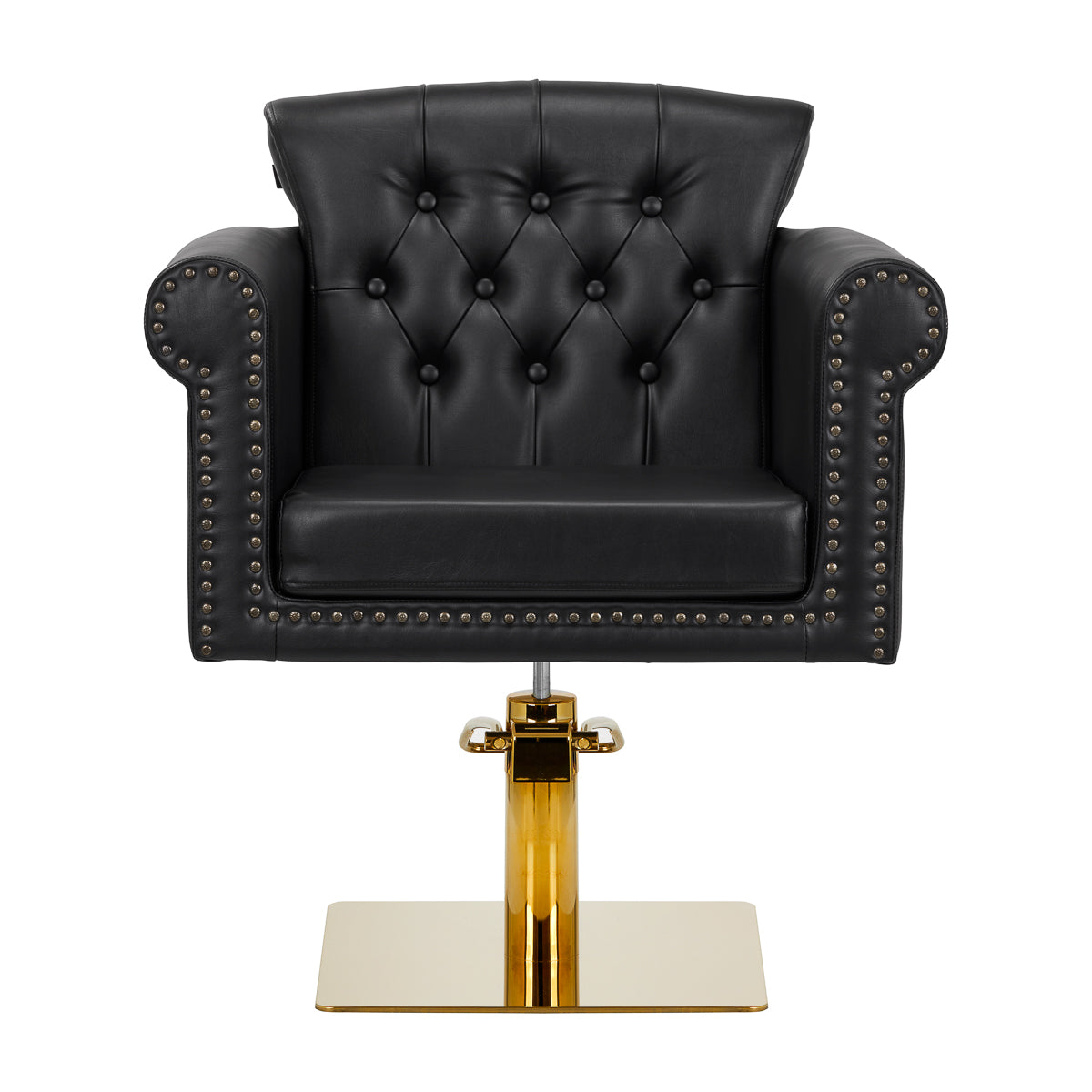 Gabbiano Berlin hairdressing chair, black and gold - BVShop