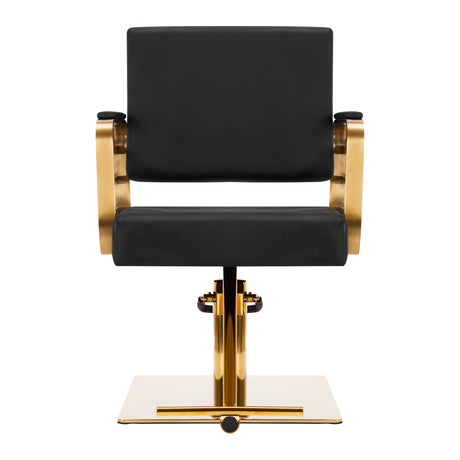 GABBIANO HAIRDRESSING CHAIR AVILA BLACK GOLD - BVShop