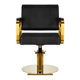 Gabbiano hairdressing chair Genua gold black - BVShop