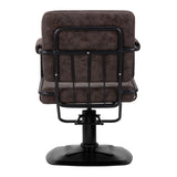 Gabbiano hairdressing chair Katania Loft Old Leather dark brown - BVShop